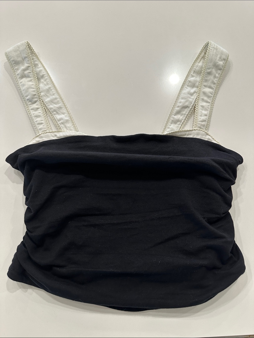 NWT Free People Black Tank with White Straps - Women